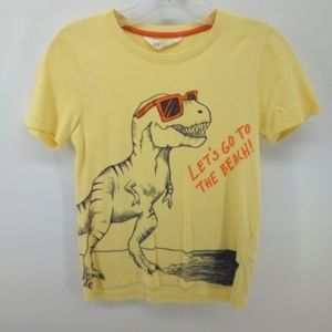 ⭐3/$30 H&M Kids Yellow Dinosaur 100% Cotton Short Sleeve Tee US 8-10 Year Olds